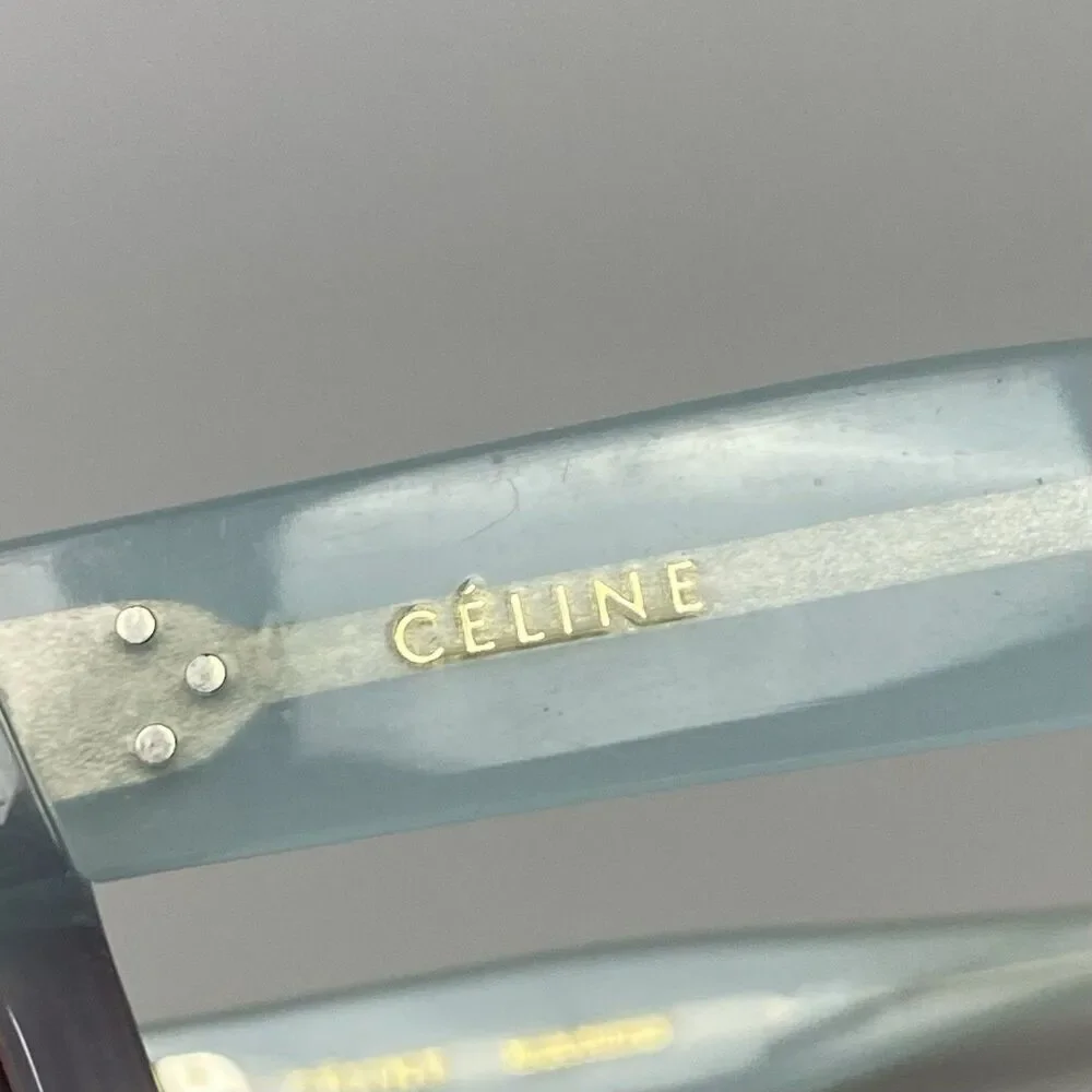 Celine CL40002U 84V Baby Blue Crystal Eyeglass Frame 54-22 145 Italy Translucent